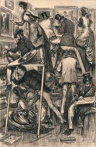Jour de vernissage à la Royal Academy, 1877 - George du Maurier