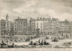 Vue de High Street, Southwark, Londres, étant l