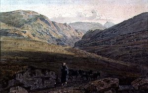 Paysage montagneux - Soir - George the Younger Barret