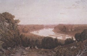 Vue depuis Richmond Hill, Surrey - George the Younger Barret