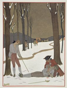 Le duel entre Valmont et Danceny, illustration de 