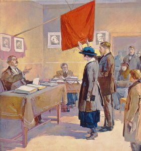Un mariage civil en Russie au moment de la Révolution, vers 1923 - Georges (after) Carrey