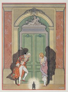 Un couple à la lumière des bougies, illustration de 