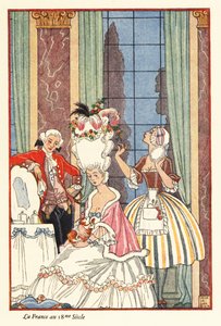 Une noble femme à sa toilette en France au XVIIIe siècle - Georges Barbier