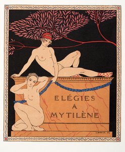 Élégies à Mytilène, illustration de Les Chansons de Bilitis, par Pierre Louÿs, pub. 1922