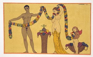 Illustration des Chansons de Bilitis, par Pierre Louÿs, pub. 1922 - Georges Barbier