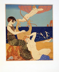 La Bague Symbolique, Illustration de Les Chansons de Bilitis, par Pierre Louys, pub. 1922