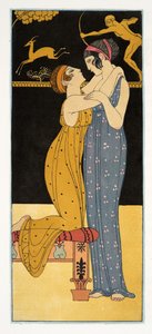 La Désir, illustration de Les Chansons de Bilitis, par Pierre Louÿs, pub. 1922 - Georges Barbier
