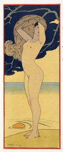 La Rivière de la Forêt, illustration de Les Chansons de Bilitis, par Pierre Louys, pub. 1922 - Georges Barbier