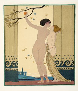 Les Conseils, illustration de Les Chansons de Bilitis, par Pierre Louys, pub. 1922 - Georges Barbier