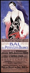 Affiche : Au Théâtre des Champs-Élysées - Le bal des petits lits blancs - Georges Barbier