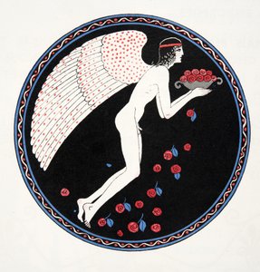 Roses dans la Nuit, illustration des Chansons de Bilitis, par Pierre Louÿs, pub. 1922 - Georges Barbier