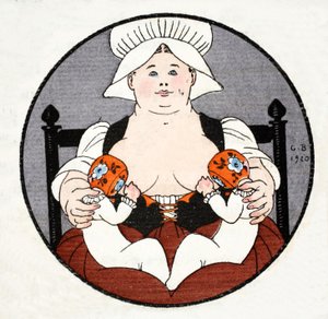 La nourrice avec des jumeaux