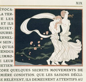 Deux filles habillées à la grecque, illustration de 