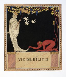 Vie de Bilitis, illustration des Chansons de Bilitis, par Pierre Louÿs, pub. 1922 - Georges Barbier