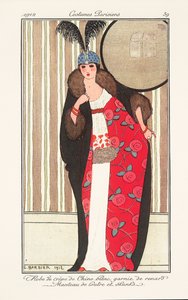 Planche de mode féminine du Journal des Dames et des Modes - Georges Barbier