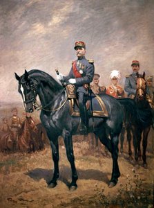 Portrait du maréchal Ferdinand Foch à cheval