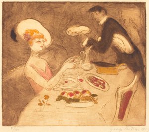 Femme Prenant le Souper