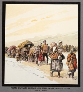 Exode de personnes affamées de leur patrie, de Histoire des Soviets, pub. 1922 - Georges Carrey