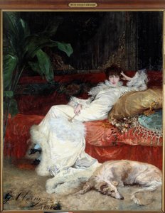 Portrait de la comédienne Henriette Rosine Bernard dite Sarah Bernhardt - Georges Clairin
