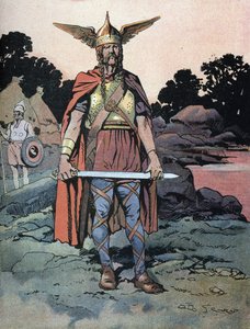 Portrait de Vercingétorix (ca. 80-vers 46 av. J.-C.) guerrier et chef gaulois de la tribu des Arvernes - Georges Conrad