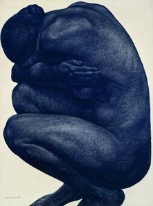 Femme nue accroupie, 1916 - Georges Dorignac