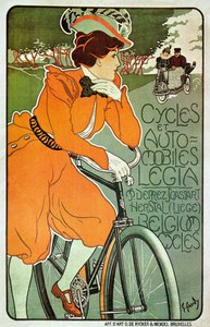 Affiche publicitaire pour les vélos Legia, Liège, Belgique