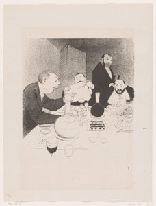 Hommes à table pendant un dîner