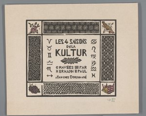 Couverture pour quatre gravures des horreurs de la Première Guerre mondiale - Georges Hermann Rene Paul