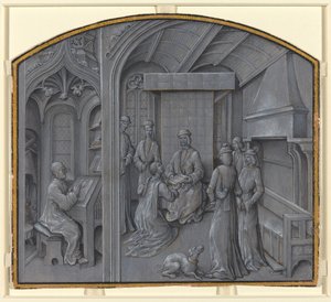 Scribe écrivant et l
