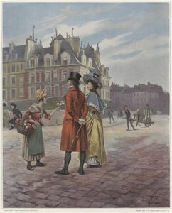 Vendeuse de fleurs au Pont-Neuf - Georges Jules Auguste Cain