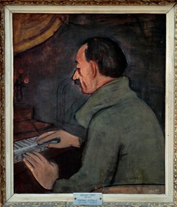 Portrait de Maurice Utrillo, peintre français. Peinture de Georges Kars