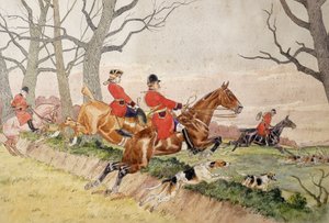 Chasse - dessin de Georges La Roque, vers 1900 - Georges La Roque