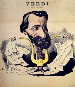 Caricature du compositeur Giuseppe Verdi
