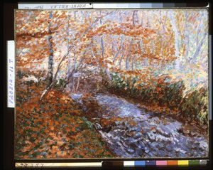 La rivière Briante (intérieur de la forêt en automne) - Georges Lacombe