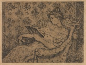 Femme assise lisant