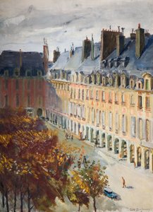 La Place des Vosges, 1928 - Georges Leon Dufrenoy