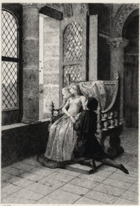 Illustration de Georges Antoine Rochegrosse pour « Les Burgraves » (première partie - scène III), drame historique de Victor Hugo - Georges Marie Rochegrosse