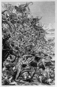 Illustration par Georges Antoine Rochegrosse (1859-1938) pour le roman "Salammbô" de Gustave Flaubert, prenant pour cadre la guerre des mercenaires à l