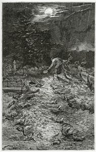 Cimetière de Montmartre - illustration de Napoléon le Petit, 19ème siècle - Georges Marie Rochegrosse