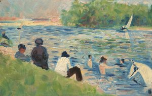 Baigneurs (étude pour Baigneurs à Asnières) - Georges Pierre Seurat