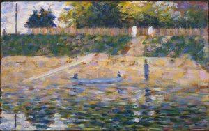 Bateaux près de la plage à Asnières - Georges Pierre Seurat