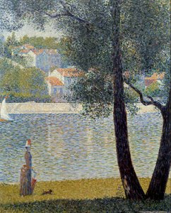 La Seine à Courbevoie. Peinture de Georges Seurat (1885) - Georges Pierre Seurat