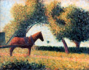 Le Cheval harnaché, 1883 - Georges Pierre Seurat