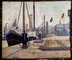 Le voilier La Maria dans le port de Honfleur - Georges Pierre Seurat