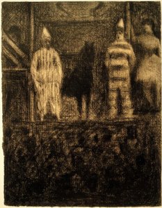 Clowns et poney (Une Parade) - Georges Seurat