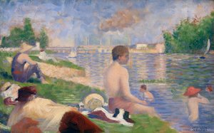 Étude finale pour "Baigneurs à Asnières". - Georges Seurat