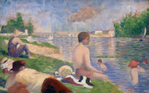 Étude finale pour "Baigneurs à Asnières". - Georges Seurat