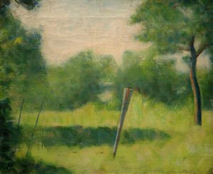 Paysage au piquet - Georges Seurat