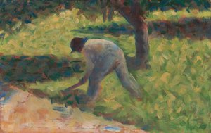 Paysan avec une houe - Georges Seurat